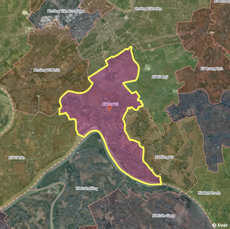 Bản đồ xã Thư Vũ, Hưng Yên sau sáp nhập