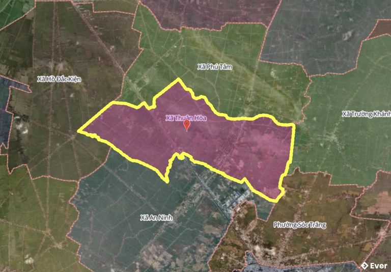 Bản đồ xã Thuận Hòa, Cần Thơ sau sáp nhập