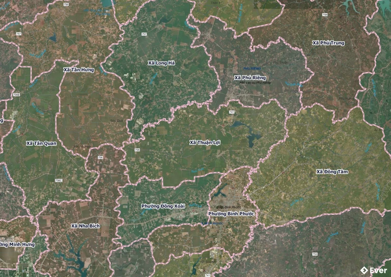 Bản đồ xã Thuận Lợi, Đồng Nai sau sáp nhập