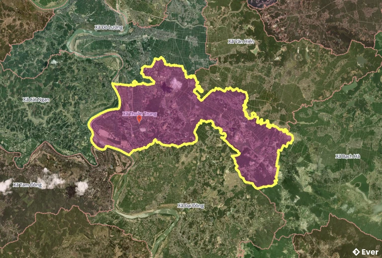 Bản đồ xã Thuần Trung, Nghệ An sau sáp nhập