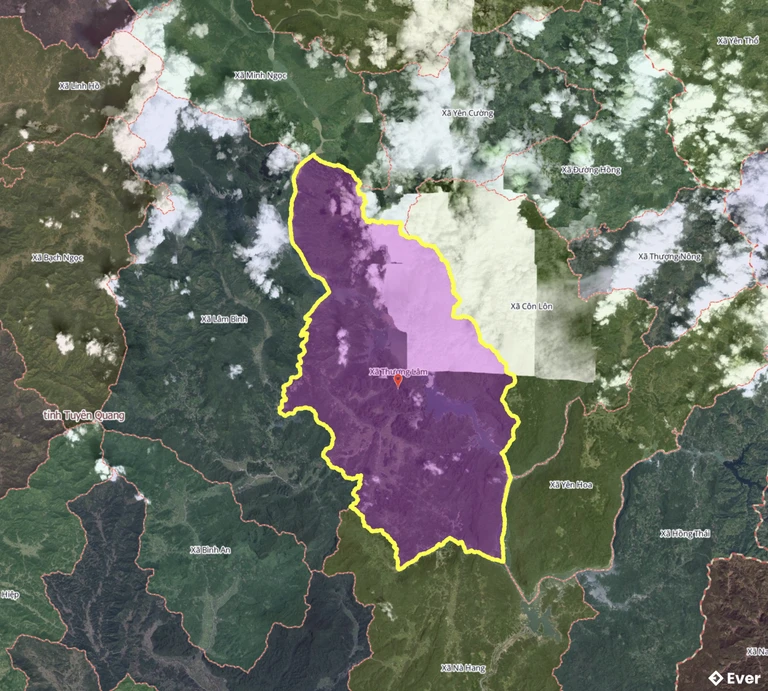 Bản đồ xã Thượng Lâm, Tuyên Quang sau sáp nhập