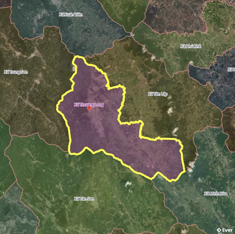 Bản đồ xã Thượng Long, Phú Thọ sau sáp nhập