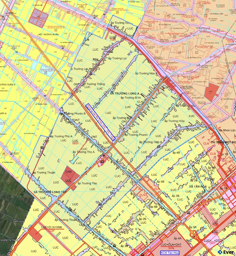 Bản đồ xã Thượng Long Tây sau sáp nhập
