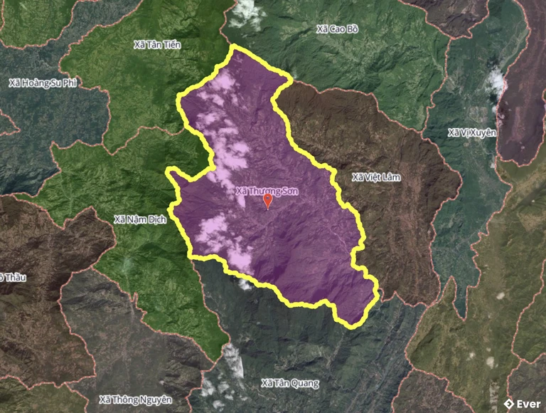 Bản đồ xã Thượng Sơn, Tuyên Quang sau sáp nhập