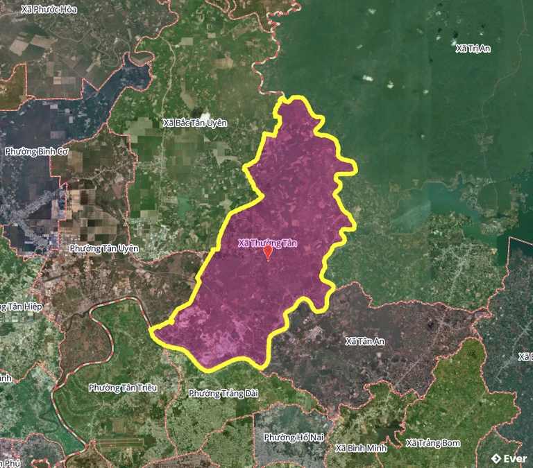 Bản đồ xã Thường Tân, thành phố Hồ Chí Minh sau sáp nhập