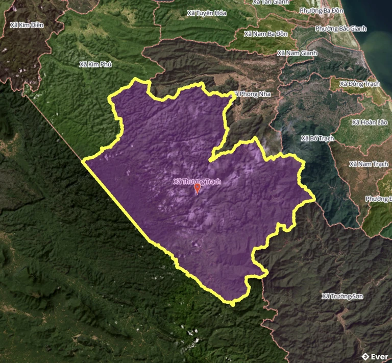 Bản đồ xã Thượng Trạch, Quảng Trị sau sáp nhập