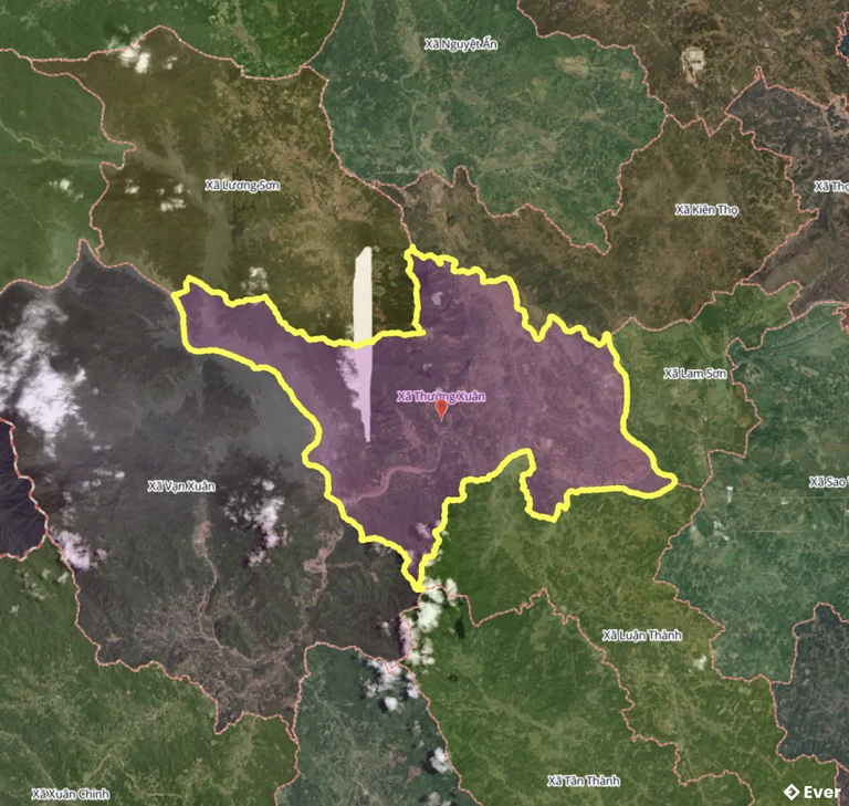 Bản đồ xã Thường Xuân, Thanh Hóa sau sáp nhập