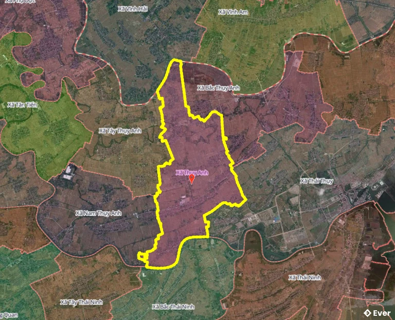 Bản đồ xã Thụy Anh, Hưng Yên sau sáp nhập