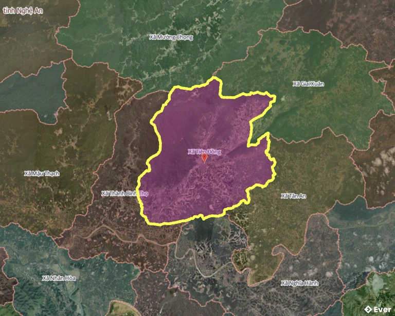 Bản đồ xã Tiên Đồng, Nghệ An sau sáp nhập