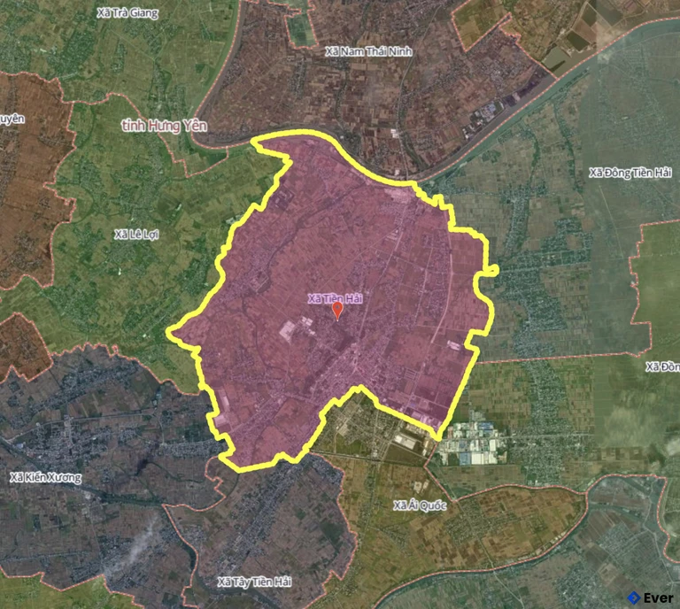 Bản đồ xã Tiền Hải, Hưng Yên sau sáp nhập