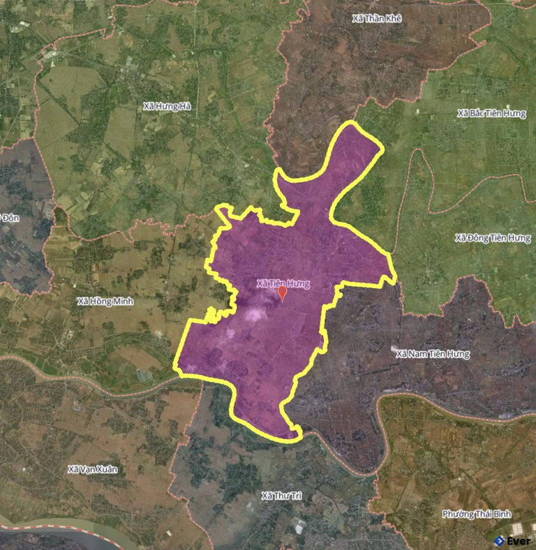 Bản đồ xã Tiên Hưng, Hưng Yên sau sáp nhập