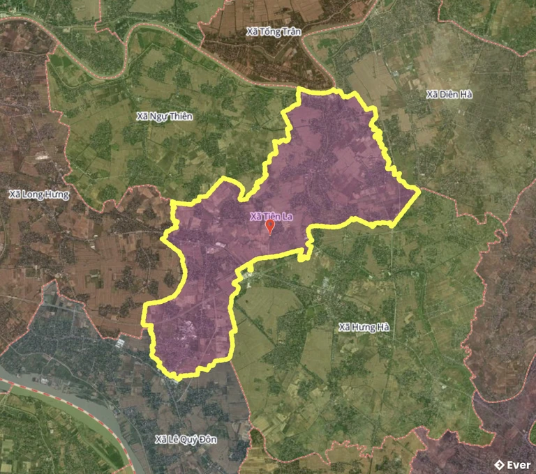 Bản đồ xã Tiên La, Hưng Yên sau sáp nhập