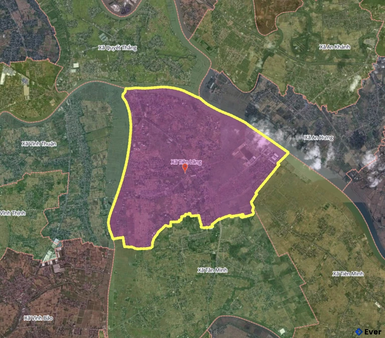 Bản đồ xã Tiên Lãng, Hải Phòng sau sáp nhập