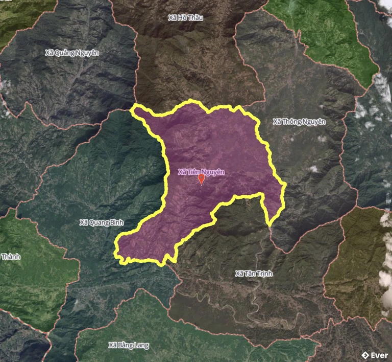 Bản đồ xã Tiên Nguyên, Tuyên Quang sau sáp nhập