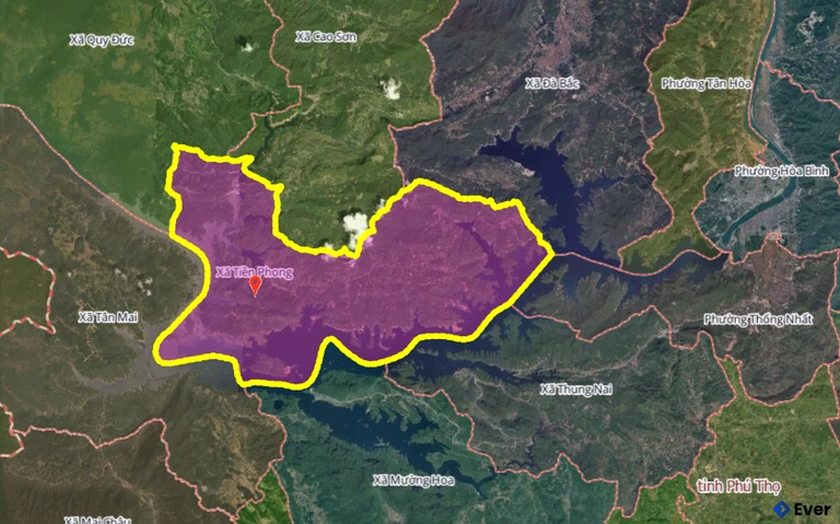 Bản đồ xã Tiền Phong, Phú Thọ sau sáp nhập