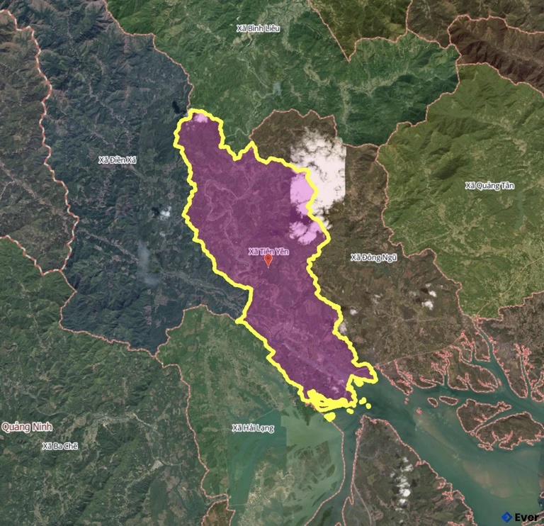 Bản đồ xã Tiên Yên, Quảng Ninh sau sáp nhập