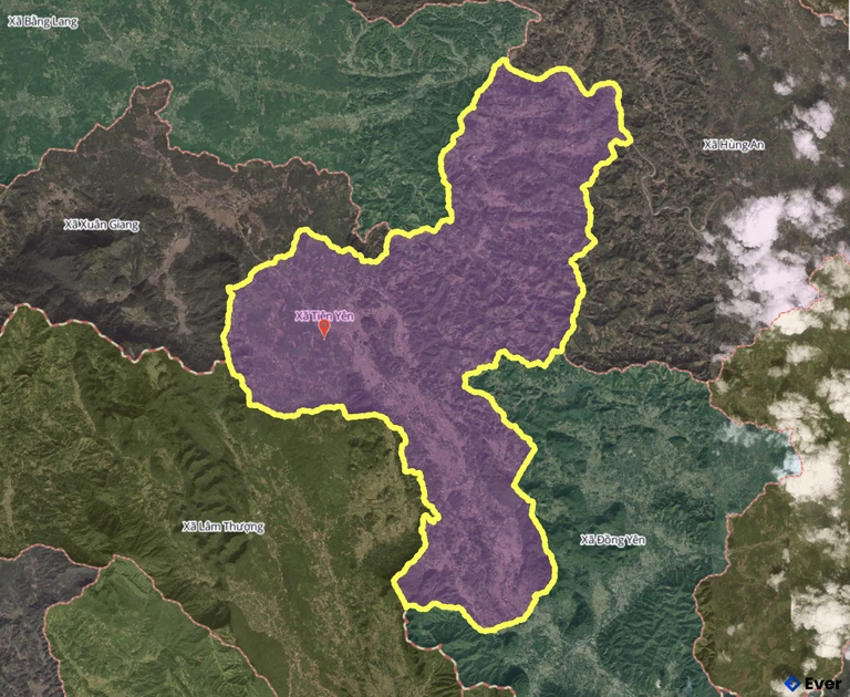 Bản đồ xã Tiên Yên, Tuyên Quang sau sáp nhập