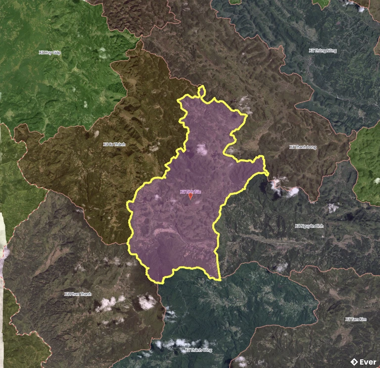 Bản đồ xã Tĩnh Túc, Cao Bằng sau sáp nhập