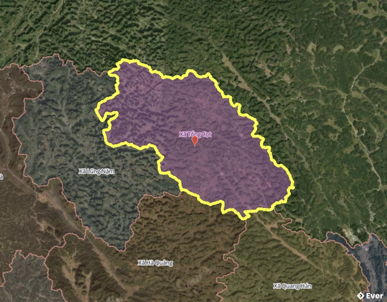 Bản đồ xã Tổng Cọt, Cao Bằng sau sáp nhập