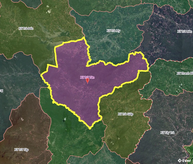 Bản đồ xã Trà Tân, Đà Nẵng sau sáp nhập