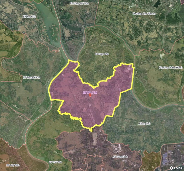 Bản đồ xã Trần Phú, Hải Phòng sau sáp nhập