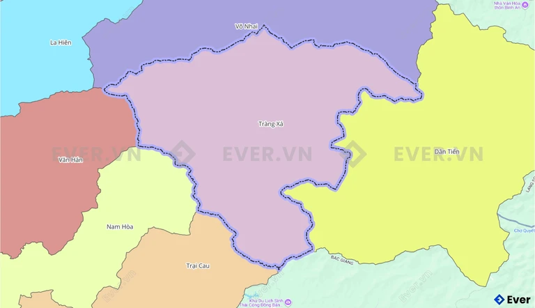 Bản đồ xã Tràng Xá, Thái Nguyên sau sáp nhập