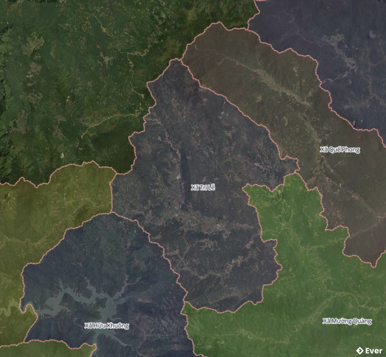 Bản đồ xã Tri Lễ, Nghệ An sau sáp nhập