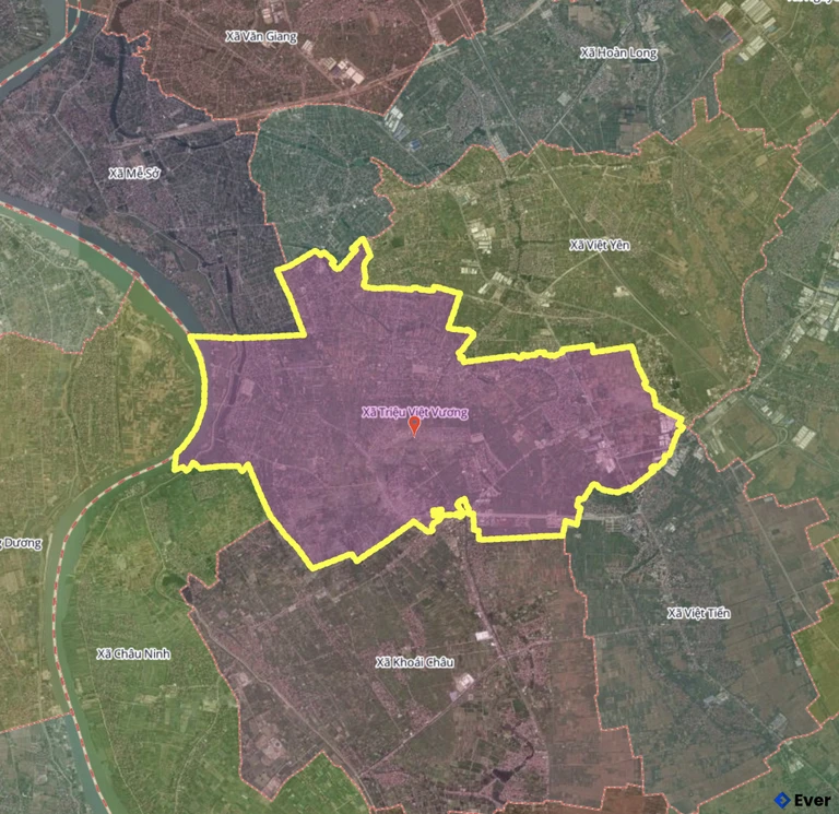 Bản đồ xã Triệu Việt Vương, Hưng Yên sau sáp nhập