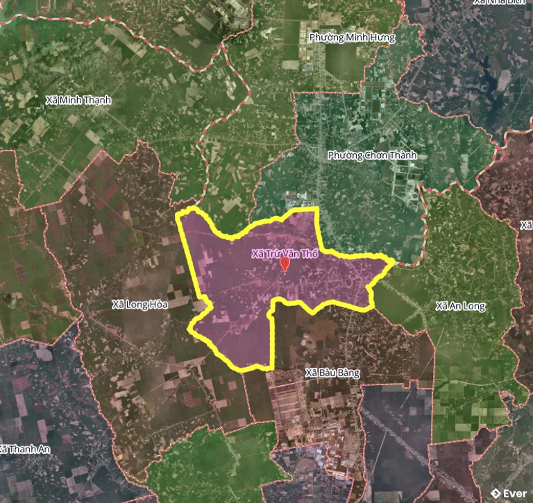 Bản đồ xã Trừ Văn Thố, thành phố Hồ Chí Minh sau sáp nhập