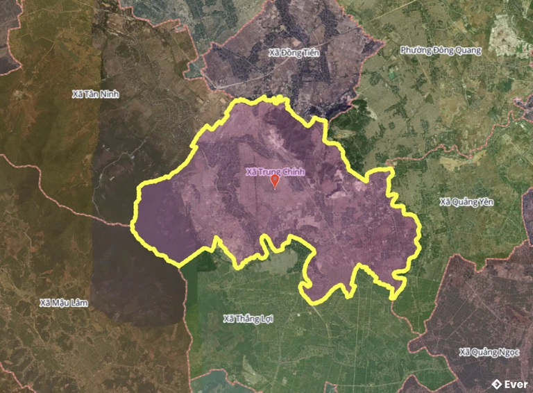 Bản đồ xã Trung Chính, Thanh Hóa sau sáp nhập