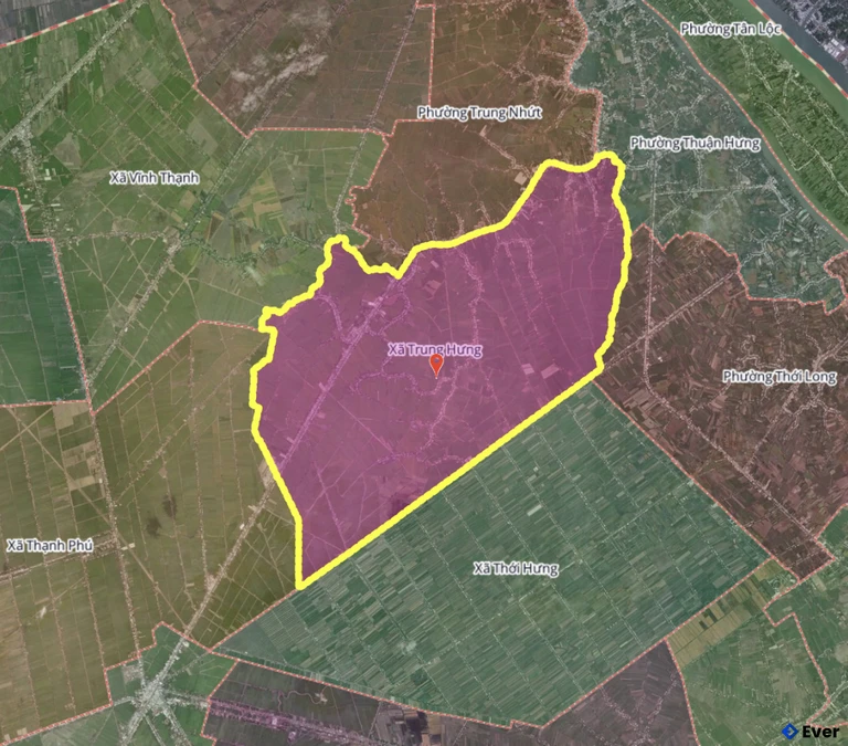 Bản đồ xã Trung Hưng, Cần Thơ sau sáp nhập