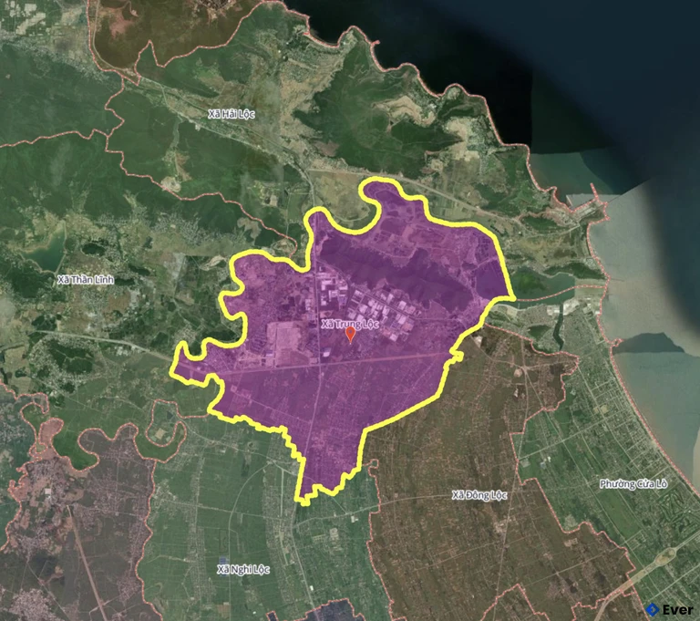 Bản đồ xã Trung Lộc, Nghệ An sau sáp nhập