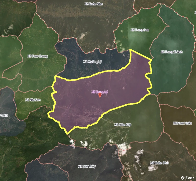 Bản đồ xã Trung Lý, Thanh Hóa sau sáp nhập