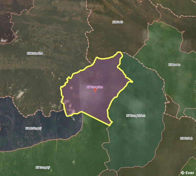 Bản đồ xã Trung Sơn, Thanh Hóa sau sáp nhập