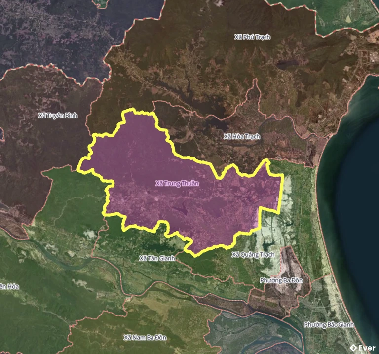 Bản đồ xã Trung Thuần, Quảng Trị sau sáp nhập