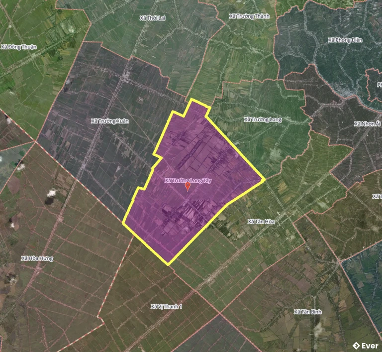 Bản đồ xã Trường Long Tây, Cần Thơ sau sáp nhập