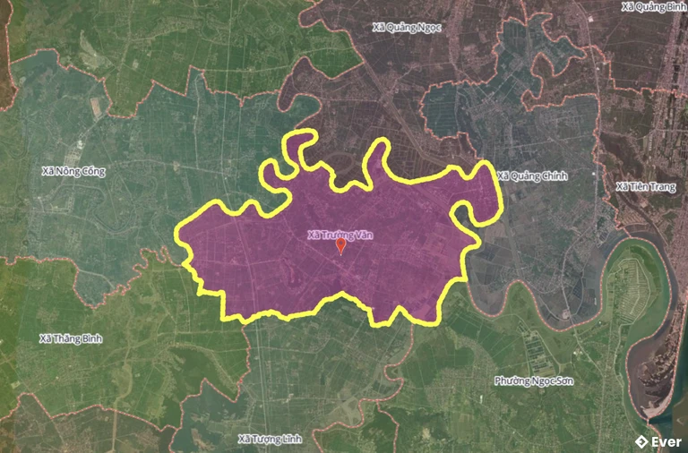 Bản đồ xã Trường Văn, Thanh Hóa sau sáp nhập