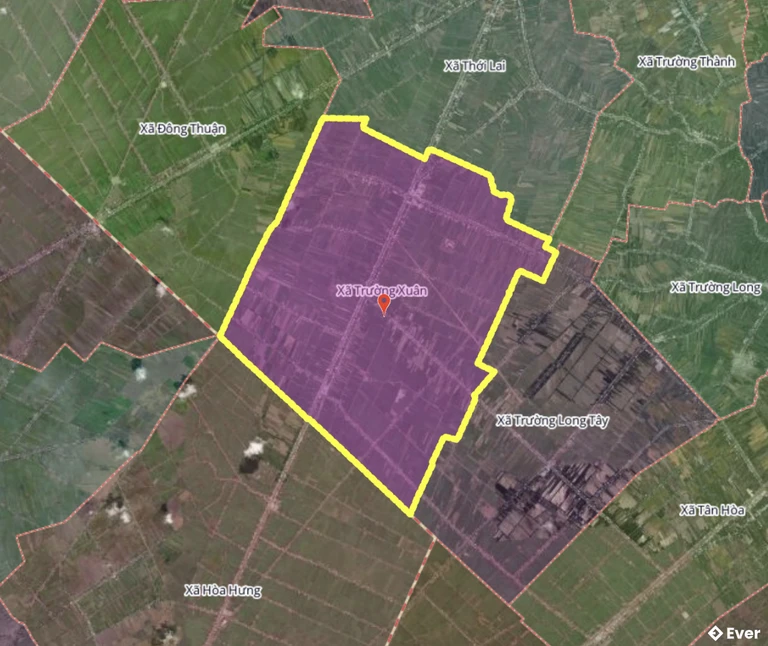 Bản đồ xã Trường Xuân, Cà Mau sau sáp nhập