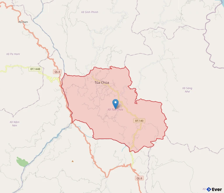 Bản đồ xã Tủa Chùa sau sáp nhập