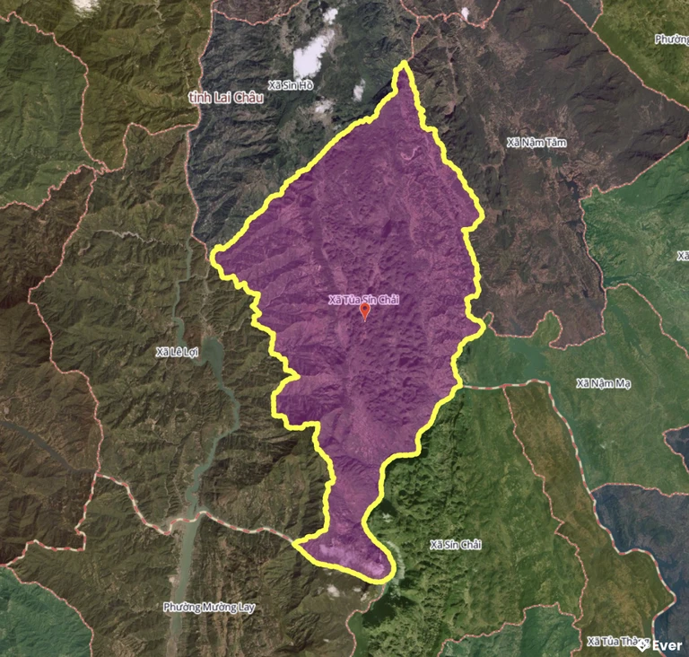 Bản đồ xã Tủa Sín Chải sau sáp nhập