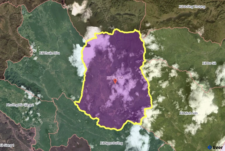 Bản đồ xã Tùng Bá, Tuyên Quang sau sáp nhập