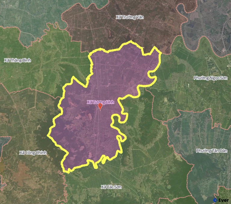 Bản đồ xã Tượng Lĩnh, Thanh Hóa sau sáp nhập