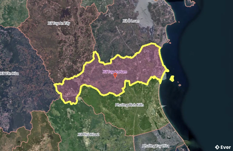 Bản đồ xã Tuy An Nam, Đắk Lắk sau sáp nhập