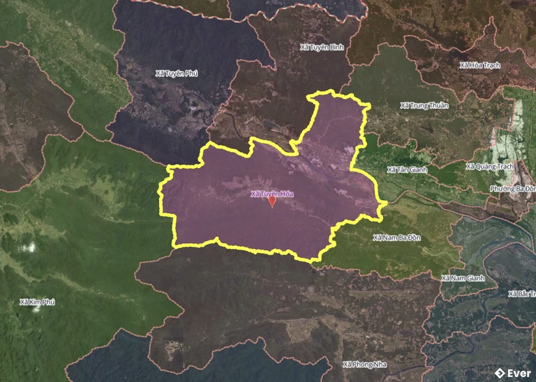 Bản đồ xã Tuyên Hóa, Quảng Trị sau sáp nhập