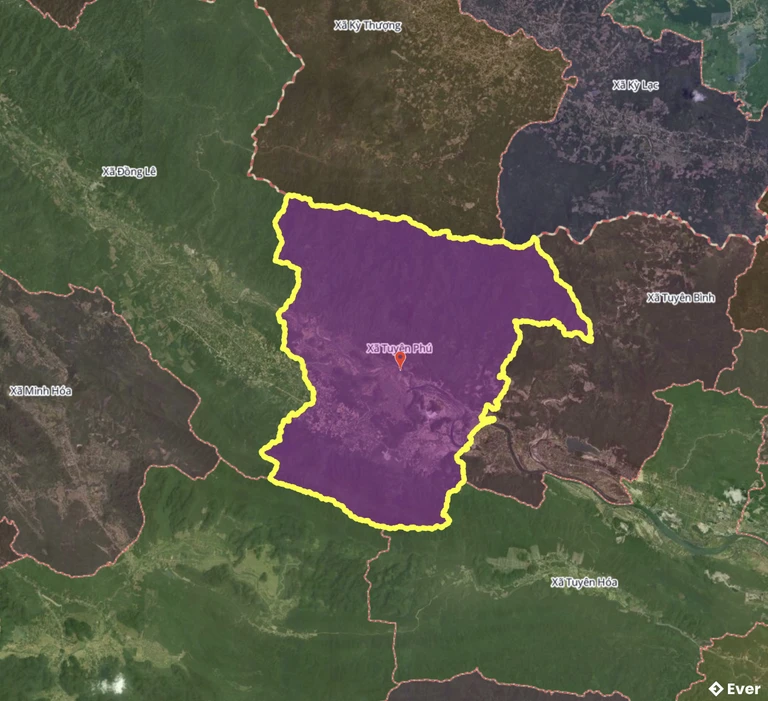 Bản đồ xã Tuyên Phú, Quảng Trị sau sáp nhập