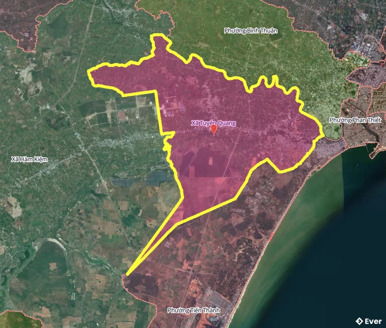 Bản đồ xã Tuyên Quang, Lâm Đồng sau sáp nhập