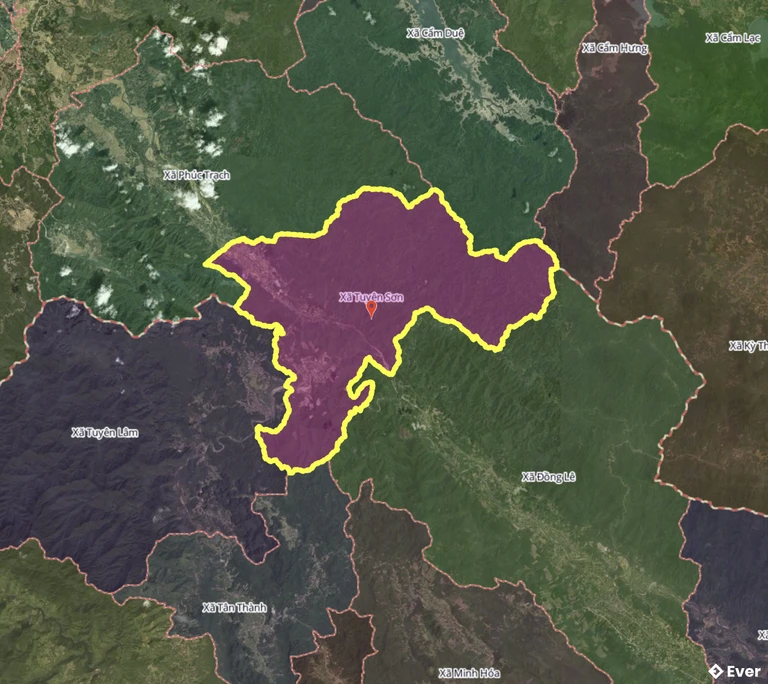 Bản đồ xã Tuyên Sơn, Quảng Trị sau sáp nhập