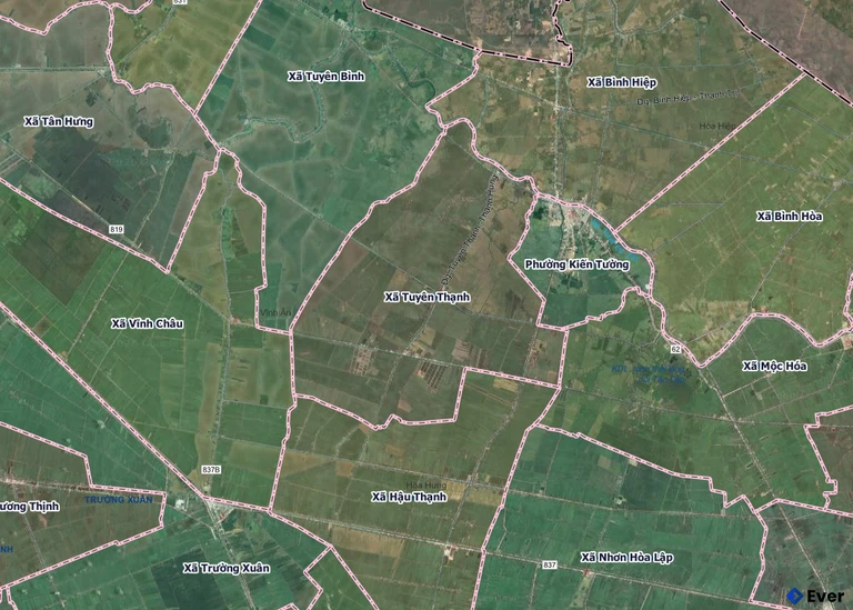 Bản đồ xã Tuyên Thạnh, Tây Ninh sau sáp nhập