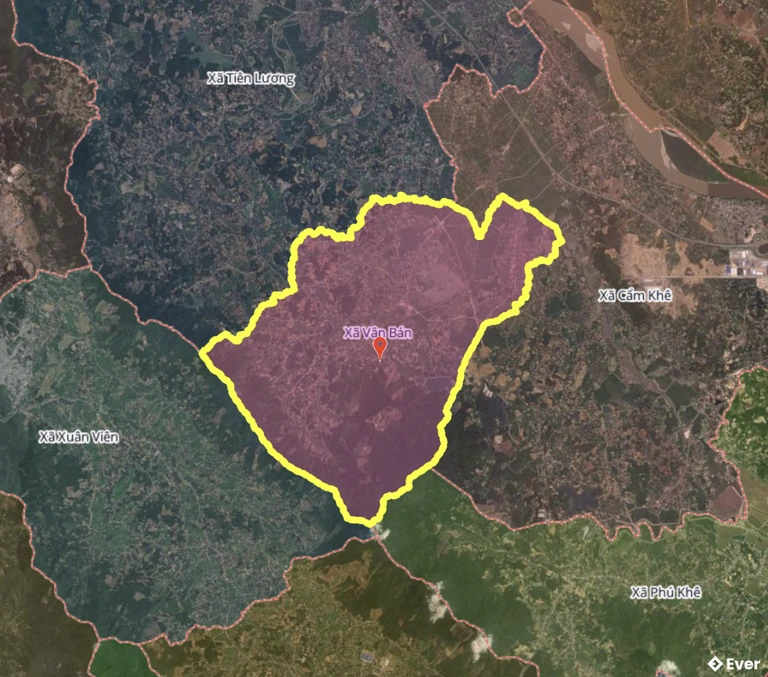 Bản đồ xã Vân Bán, Phú Thọ sau sáp nhập