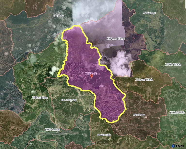 Bản đồ xã Vân Du, Nghệ An sau sáp nhập